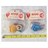 2 Royal Champion wood spinning tops