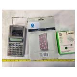 Casio 10 key calculator; Snap-On case for iPad
