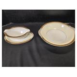 Serving Bowl & Gravy Boat, Noritake Goldkin