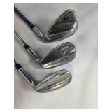 3 golf clubs; Wilson Sole Grind Harmonized 60/10