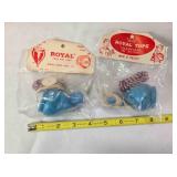 2 Royal Champion wood spinning tops