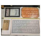 Four inspirational wall hangings
