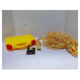 Portable LEGO storage case, handmade crochet