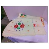Vintage hand-embroidered Hungarian pillow cases