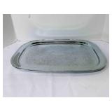 Vintage ornate silver-plated serving tray