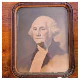 Antique George Washington framed in Glass Picture