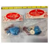 2 Royal Champion wood spinning tops