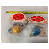 2 Royal Champion wood spinning tops