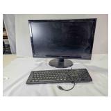 24" AOC LCD monitor, Perixx wired keyboard
