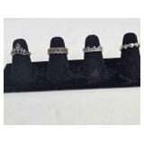 4 size 4½ ladies ring; 2 tiaras