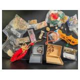Jewelry parts, incomplete projects, needs repair