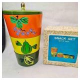 Mid Century Snack Set-4pcs in box-Plastic, largest