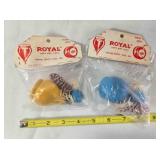 2 Royal Champion wood spinning tops