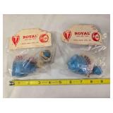 2 Royal Champion wood spinning tops