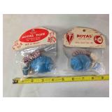 2 Royal Champion wood spinning tops
