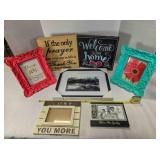 7 picture frames & Inspirational wall hangings