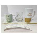 Two cups & a tumbler; sentimental Mom cup
