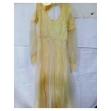 Vintage handmade wedding dress  & handkerchief
