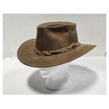 Leather Australian Bush Hat, approx. US 7-7 1/8