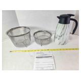 Thermal coffee carafe; Steamer baskets
