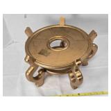 Gold tone planter stand