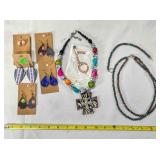 Matching double-strand beaded necklace & bracelet
