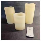 3 Remote Control Battery Candles-feel like wax,