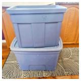 2 Totes w/lids for Storage Rubbermaid, Cornerstone