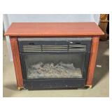 Heat Surge Electric Fireplace, on wheels