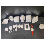 Unpainted porcelain; Egg-shaped trinket w/lid, 6"