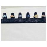 6 Size 6 Rings, 4 w/stones