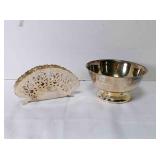 Vintage William Adams silver-plate napkin or card
