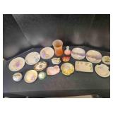 5 - 6" hand painted plates;