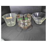 Glass basket-style bucket; 6" tall bowl