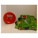 2 Christmas Items; Throw Blanket, Xmas Plate