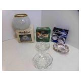 Crackle Glass Candle Holder - 2 Small Regent