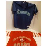 2 Vintage Clothing; 1 Majestic Seattle Mariners