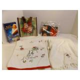 Mixed Assortment Of Xmas Items; Bags, Hand Towels