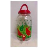 Golden Harvest Watermelon Themed Sun Tea Jar