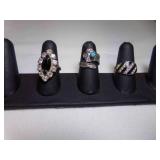 Cathe Marquise Cut Black Stone Cocktail Ring