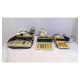 3 Electronic Printing Calculators; 1 Sharp,