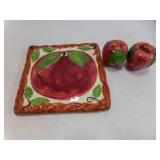 Franciscan Apple Trivet Square Ceramic Hot Plate