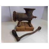 Antique Enterprise Cast Iron Meat Grinder No. 22