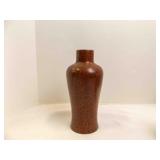 Chinese Porcelain Pottery Vase Burgundy, Gold