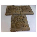 Decorative Resin Fruit Basket Plaques Wall Hangers