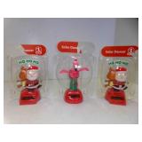 3 Solar Dancers  Santa, Reindeer - Pink Flamingo