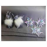 3 Thick Plastic Snowflake Ornaments, 2