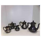 5 Piece Antique Victorian American Quadruple