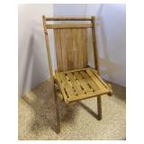 OLD Vintage Wooden Slatted Folding Chair - Some