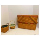 3 Longaberger Baskets; 1 Longaberger 2001 "Lucky
